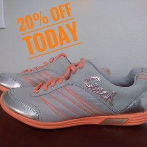 Coach Darla Orange Grey Soft Athletic Shoes - Sz 7